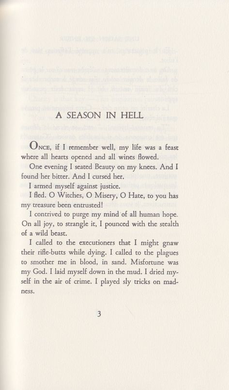 A Season in Hell by Arthur Rimbaud Arthur Rimbaud, Paul Verlaine, Jean Arthur, Book Writer, Poetry Words, Writing Words, Literary Quotes, Poem Quotes, Bukowski