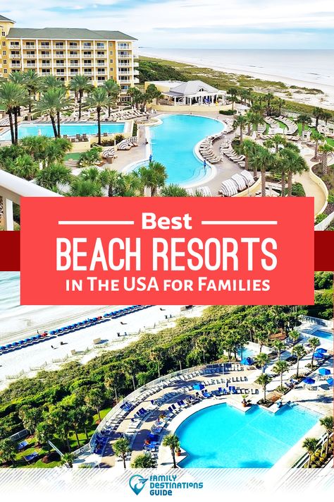 Want ideas for a family beach vacation in the USA? We’re FamilyDestinationsGuide, and we’re here to help: Discover the USA's best beach resorts for families - so you get memories that last a lifetime! #beachvacation #familyvacation Us Family Vacations, Usa Vacation Destinations, Resorts Usa, Us Beach Vacations, Best Family Beaches, Best Family Resorts, Vacations In The Us, Family Summer Vacation, Family Vacation Spots