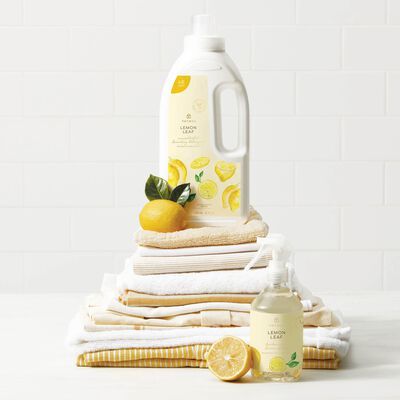 Find amazing products in Lemon Leaf' today | Thymes Soap Photography, Detergent Product, Lemon Leaf, Creative Advertising Photography, Lemon Leaves, Fragrance Ingredients, Liquid Laundry Detergent, Bergamot Oil, Laundry Liquid