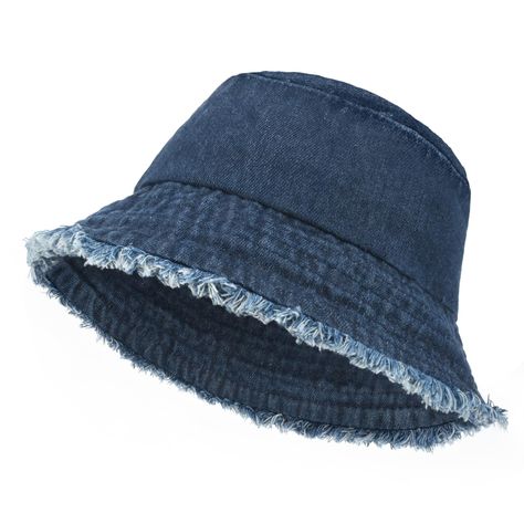 PRICES MAY VARY. Fashionable and Versatile: Elevate your style with our high-quality denim bucket hat, perfect for both casual and chic looks. Premium Materials: Crafted with durable denim fabric, ensuring long-lasting wear and comfort for all-day use. Sun Protection: Stay protected from UV rays while looking effortlessly stylish in our fisherman cap. Versatile Accessory: Whether you're heading to the beach, running errands, or simply adding a finishing touch to your outfit, our denim bucket hat Jean Bucket Hat, Denim Basket, Beach Running, Bucket Hat Summer, Canvas Hat, Denim Cap, Denim Bucket Hat, Travel Hat, Denim Hat