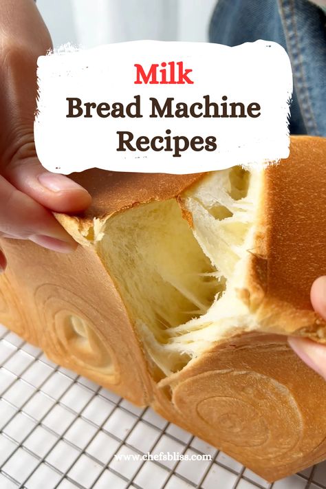 15+ Top Bread Machine Recipes With Milk to Try Now! – ChefsBliss Sour Cream Bread Machine Recipe, Bread Machine Yeast Recipes, Bread Machine Japanese Milk Bread, Bread Machine Beignets, Japanese Milk Bread Recipe Bread Machine, Neretva Bread Maker Recipes, Bread Machine Milk Bread, Bread Machine Recipes Easy All Purpose Flour, Hawaiian Bread Machine Recipes