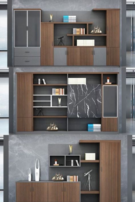 Office Cabinet Design Modern, House Wall Decor Ideas, Boundary Wall Ideas, Office Cupboard Design, Office Cabinet Design, Office Cupboard, Office Cabin Design, Boundary Wall, Commercial And Office Architecture