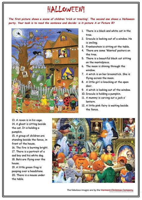 Halloween Worksheets Free, Vermont Christmas, Halloween Teaching, Halloween Lesson, Some Sentences, Halloween Writing, Halloween Worksheets, English Teaching Materials, Clever Classroom