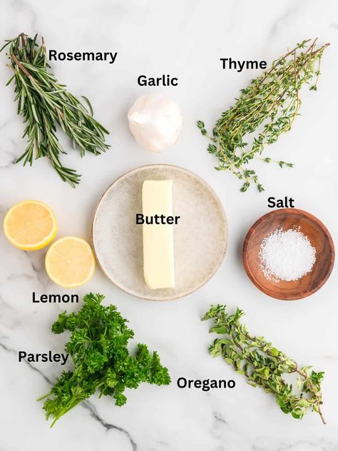 My simple homemade Garlic Herb Butter, a compound butter, will become your new secret weapon in the kitchen. It is a perfect topping for steak, chicken, seafood, and prime rib and adds tons of flavor! You will also always want to have it on hand for spreading on toast, biscuits, and cornbread and as a topping for pasta noodles, baked potatoes, and rice. Garlic Herb Butter Recipe, Herb Butter For Steak, Potatoes And Rice, Flavored Butter Recipes, Butter Recipes Homemade, Compound Butter Recipe, Herb Butter Recipe, Homemade Garlic Butter, Garlic Herb Butter