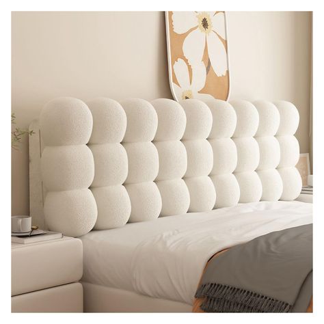 PRICES MAY VARY. 🔆ANTI-COLLISION WALL MAT：The surface is made of plush, filler sponge which is soft and fluffy, the fabric is and elegant, not easy to fade, soft touch, sweat-absorbent and dry, lint-free and ball-resistant, drape and crisp. 🔆COLLISION-PROOF HEADBOARDS: The headboard adopts elastic sponge design, which has the advantages of soft touch, good cushioning effect, Protection bottom plate,Sturdy and durable, not easy to crack or deform, can effectively reduce the impact caused by col Short Headboard Bed, Crate And Barrel Kids Bedroom, Women’s Bedroom Decor, Off Center Bed Placement Wall Decor, Amazon Furniture Finds Bedroom, Cozy Bed Canopy, Bedroom Modern Cozy, Quirky Home Decor Ideas, Influencer Room Decor