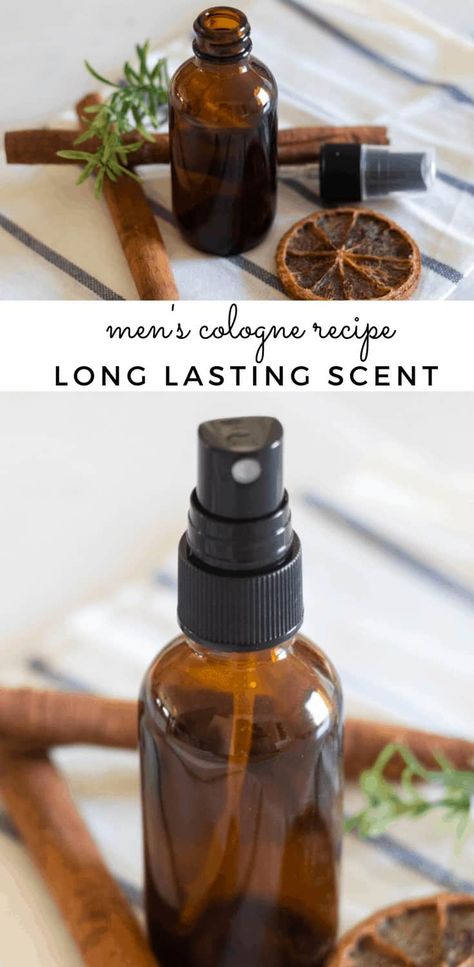 Making your own cologne is simple to do, cost-effective, and smells great. This DIY men's cologne is made with essential oils and all-natural ingredients that are safe for the skin. #menscologne #colognerecipe #homemademencologne #diycologne Cologne Recipes, Essential Oil Cologne, Essential Oil For Men, Essential Oil Perfumes Recipes, Oils For Men, Perfume Recipes, Men's Cologne, Diy Perfume, Essential Oil Blends Recipes