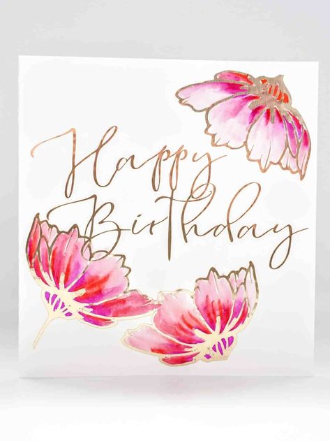 Cricut How To Archives - DOMESTIC HEIGHTS Cricut Foil, Felt Flower Template, Birthday Card Template Free, Pen Projects, Watercolor Birthday Cards, Card Making Templates, Free Cricut, Watercolor Birthday, Paper Flower Template