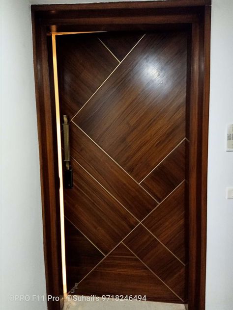 Door Designs by Interior Designer SAMS DESIGNS, Delhi | Kolo Single Main Door Designs, Design For House, House Front Door Design, Flush Door Design, Gate Designs Modern, Door Design Photos, House Main Door Design, Single Door Design, Main Entrance Door Design