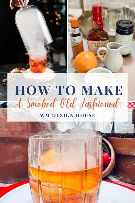 Dive into my step-by-step guide on how to make a Smoked Old Fashioned cocktail, a timeless classic with a smokey twist that adds layers of flavor and makes for an impressive presentation. Discover the history of this cocktail, how to smoke it and experiment with different bitters for added depth of flavor. Visit my blog for more on how to make a smoked old fashioned cocktail! Smoked Old Fashioned Recipes Cocktail, Smokey Old Fashioned Cocktail, How To Make An Old Fashioned Cocktail, Smoked Old Fashioned Cocktail, Smoked Old Fashioned, Smoked Cocktails, Old Fashion Cocktail Recipe, Old Fashioned Drink, Old Fashioned Recipes