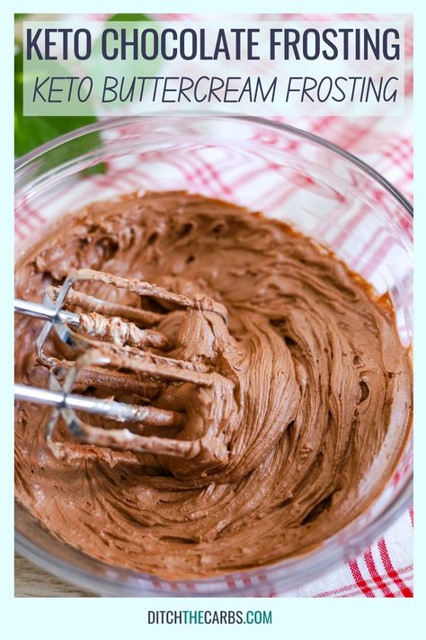 Keto Chocolate Frosting, Keto Frosting, Low Carb Cupcakes, Decorating Chocolate, Keto Cakes, Ditch The Carbs, Chocolate Cream Cheese Frosting, Kids Baking, Keto Sweets