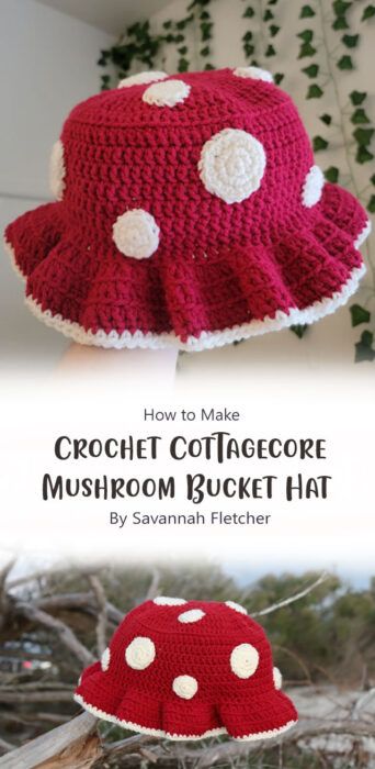 Magical Mushroom Hat: Free Crochet Pattern & Tutorial Ideas - Carolinamontoni.com Mushroom Bucket Hat Crochet Pattern, Mushroom Crochet Hat Pattern Free, Crochet Mushroom Backpack Pattern Free, Mushroom Crochet Bucket Hat, Crochet Party Hat Free Pattern, Dinosaur Bucket Hat Crochet, Mushroom Crochet Beanie, Free Mushroom Hat Crochet Pattern, Crocheted Mushroom Hat