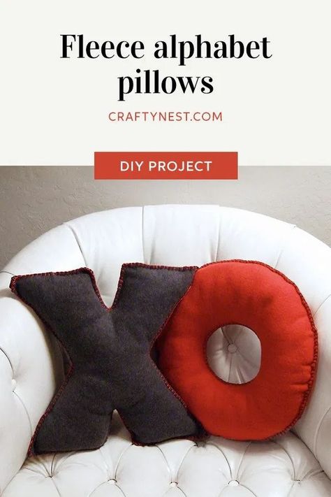 Letter Pillows Diy, Sew A Blanket, Diy Laptop Bag, Homemade Pillows, Initial Pillow, Letter Cushion, Fleece Pillow, Letter Diy, Letter Pillows