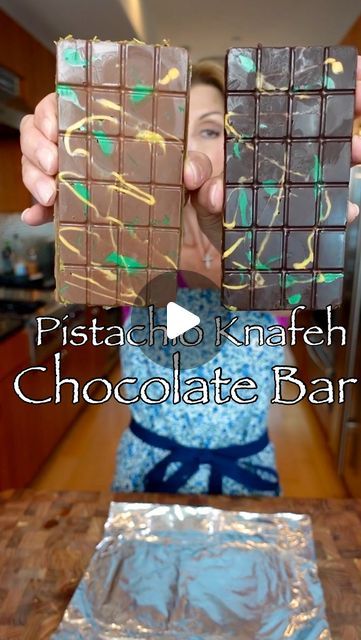 Shereen Pavlides on Instagram: "Since I’m not traveling to Dubai anytime soon..  The Viral Dubai Knafeh Pistachio Chocolate Bar  . . . #dubai #chocolatebar #foodies #cookingwithshereen" How To Make Dubai Pistachio Chocolate, Diy Dubai Chocolate, Dubai Candy Bar, How To Make Dubai Chocolate Bar, Viral Chocolate Bar, How To Make Dubai Chocolate, Knafeh Chocolate Bar Recipe, Dubai Viral Chocolate, Kanafeh Chocolate Bar