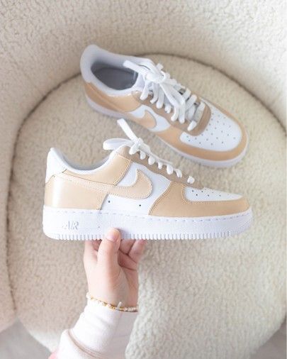 In love with these hand painted Nike sneakers, Air Force ones http://liketk.it/38HPC #liketkit @liketoknow.it #LTKshoecrush #LTKstyletip Etsy finds, Etsy, painted sneakers, painted nikes, neutral sneakers, beige sneakers, nude sneakers, beige nikes, neutral nikes Closet Tips, Nude Sneakers, Teresa Caruso, Air Force One Shoes, Custom Nike Air Force 1, Custom Nike Air Force, Painted Nikes, Custom Nike Air, Custom Shoes Diy