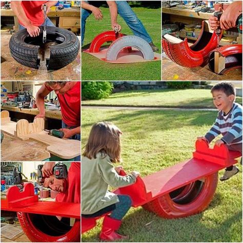 Tyre See Saw Wonderful DIY Kids See Saw From Old Tyre