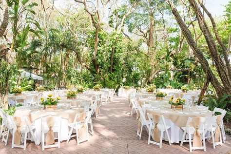 Florida Wedding Venues Beach, Florida Wedding Reception, Night Wedding Reception, Wedding Venues In Florida, Miami Wedding Venues, Florida Beach Wedding, Garden Venue, Florida Wedding Venues, Garden Wedding Venue