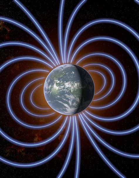 A Tour Through the Earth’s Magnetic Fields - WSJ Earth 3d, Earth's Magnetic Field, Earth's Core, Geometry In Nature, Quantum Entanglement, Astronomy Science, 70s Sci Fi Art, Planets Wallpaper, Spiritual Artwork