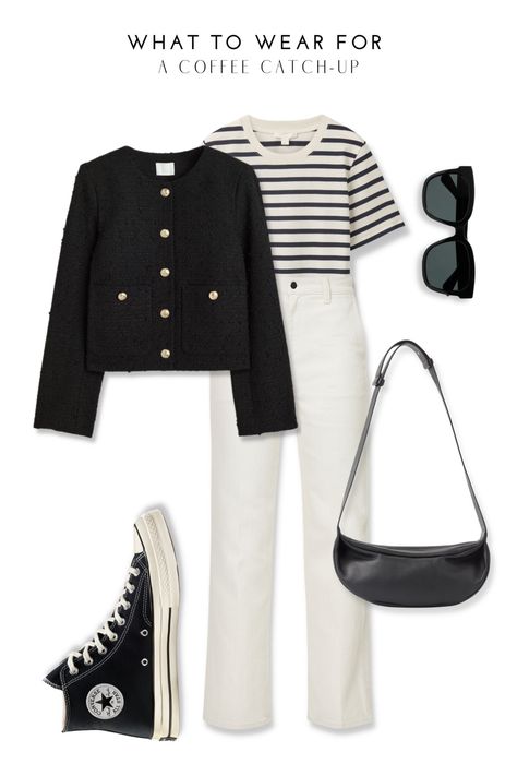 Outfit Minimalista, Black And White Outfit, Classic Style Outfits, Casual Day Outfits, Neue Outfits, Looks Street Style, White Outfit, Outfit Trends, Elegantes Outfit