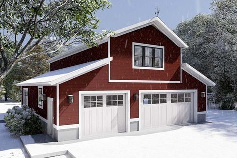 Efficient 1BHK 880 Sq. Ft. Barndo w/ 4-Car Garage (HQ Plans & Real Examples) - Metal Building Homes Granny Suite, Garage Suite, Garage With Apartment, Construction Garage, Loft Plans, Garage Apartment Floor Plans, Garage Apartment Plan, Barn Plan, Carriage House Plans