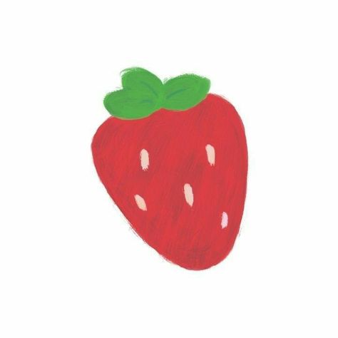 Strawberry Doodle Drawing, Strawberry Aesthetic Art, Strawberry Easy Drawing, Strawberry Doodle Aesthetic, Cute Strawberry Doodle, Strawberry Icons Aesthetic, Strawberry Sticker Aesthetic, Strawberry Icon Aesthetic, Strawberry Drawing Aesthetic