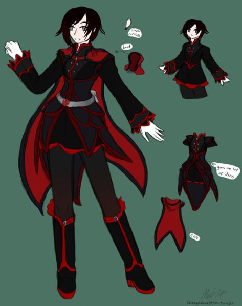 Rwby Ruby Rose Redesign, Rose Fanart, Rwby Ruby Rose, Way Of The Dragon, Fnaf Sb, Rwby Fanart, Rwby Anime, Alt Outfits, Fantasy Races