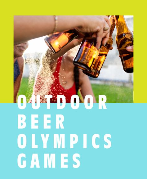 Beer Fest Games, Drinking Yard Games For Adults, Beer Games Drinking Ideas, Beach Olympics Adults, Drinking Relay Games, Bachelorette Beer Olympics Games, Bar Olympics Games, Drink Olympics Games, Outdoor Beer Olympics Games