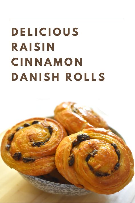 Raisin Rolls Recipe, Cinnamon Raisin Rolls, Danish Pastry Recipe, Raisin Rolls, Pastry Danish, Danish Pastry Dough, How To Make Raisins, At Home Baking, Raisin Cake