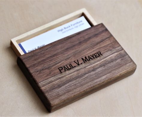 Business Card Holder Diy, Wooden Business Card Holder, Card Holder Diy, Wood Business Card Holder, Wood Business Card, Woodworking Business Ideas, Wooden Business Card, Wood Business, Wood Business Cards