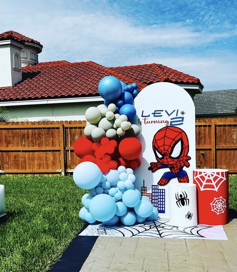 Spiderman Theme Birthday, Theme Birthday Decoration, Spiderman Birthday Party Decorations, Spiderman Decorations, Marvel Birthday Party, Decoration Buffet, Superman Birthday, Decoration Event, Spiderman Theme