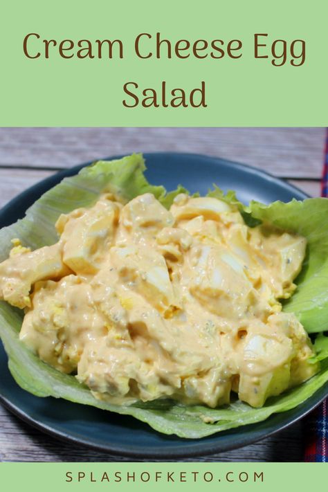 This cream cheese egg salad is amazingly creamy and amazingly delicious! This is perfect for lunch, brunch, or dinner! Enjoy! Egg Salad Recipe With Cream Cheese, Cream Cheese Egg Salad, Different Egg Salad Recipe, Amish Egg Salad, Egg Salad With Cream Cheese, Egg Salad Sides, Tuna Salad With Cream Cheese, Cream Cheese Salad, Thm Lunch