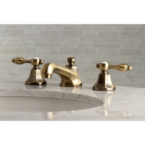 Brass Faucet, Widespread Bathroom Faucet, Kingston Brass, Faucet Handles, Bathroom Faucet, Bathroom Sink Faucets, Satin Brass, Sink Faucets, Bathroom Faucets