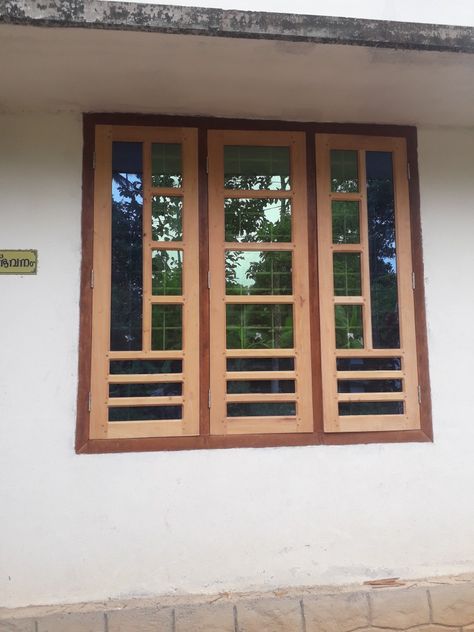 Wood Window Grill Design Modern, Kerala Window Designs, Window Door Design Wooden, Wooden Window Design Indian, Modern Wooden Window Design, Wood Window Design Modern, Indian Window Design, New Window Design, Wooden Window Design