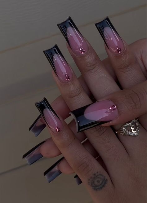 Long Acrylic Nail Designs, Girly Acrylic Nails, Her Nails, Unique Acrylic Nails, Long Square Acrylic Nails, Bling Acrylic Nails, Acrylic Nails Coffin Short, Pink Acrylic Nails, Square Acrylic Nails