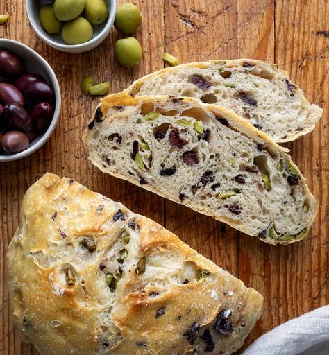 Rustic Olive Bread, Olive Loaf Recipe, Pioneer Woman Olive Cheese Bread, Sourdough Olive Bread Recipe, Olive Foccacia Bread, Olive Loaf Bread, Olive Bread Recipe Easy, Recipes With Olives, Olive Sourdough Bread