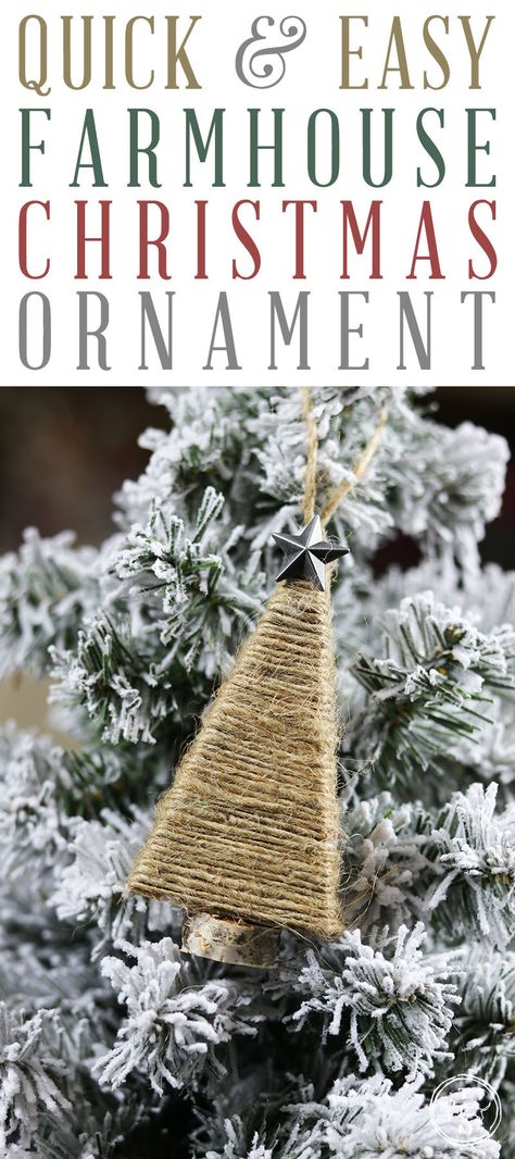 Quick and Easy DIY Farmhouse Christmas Ornaments that are just waiting for you to make them by the dozens! They have great Fixer Upper Style! Enjoy & Create Diy Farmhouse Christmas, Farmhouse Christmas Ornaments, Diy Christmas Ornaments Easy, Farmhouse Ornaments, Buffalo Plaid Christmas, Easy Christmas Diy, Diy Farmhouse, Teen Room, Plaid Christmas