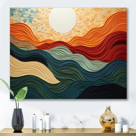 Designart "Desert Sands Abstract" Modern Wall Art Prints - Bed Bath & Beyond - 39161418 Modern Abstract Textured Art, Wood Wall Texture Interior Design, Sand Colored Walls, Textural Painting, Wood Wall Texture, Boho Abstract Art, Canvas Table, House Improvement, 3d Mural