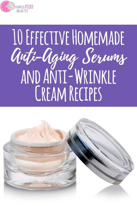 Homemade Anti Aging Serum, Diy Wrinkle Cream, Diy Wrinkles, Anti Aging Homemade, Diy Eye Cream, Anti Wrinkle Eye Cream, Homemade Wrinkle Cream, Serum Anti Age, Eye Wrinkle Cream