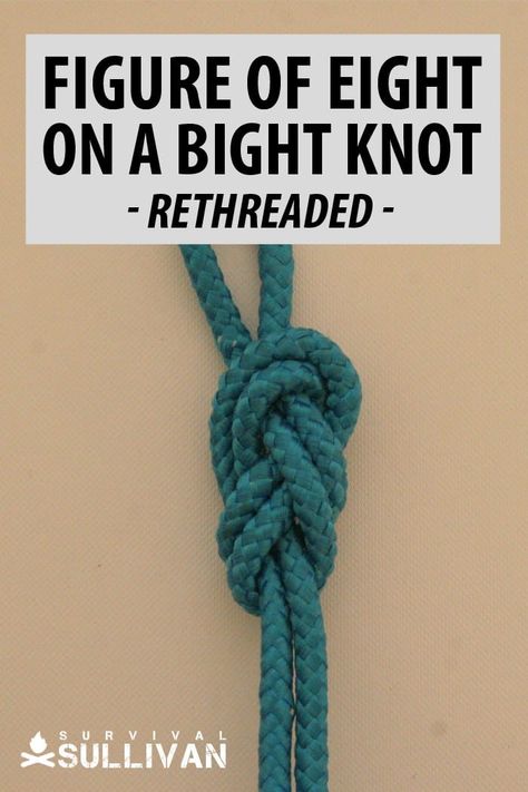 This is a super-strong mid loop knot that can be used in a variety of scenarios. #survival #knots #figureofeight #skills Figure Eight Knot, Loop Knot, Survival Knots, Survival Books, Rope Knots, Square Knot, Survival Food, Wilderness Survival, Survival Guide