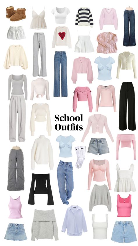 Cute Dress Outfits, Casual Preppy Outfits, Cute Lazy Day Outfits, Trendy Outfits For Teens, Everyday Fashion Outfits, Cute Preppy Outfits, Easy Trendy Outfits, Simple Trendy Outfits, Cute Everyday Outfits