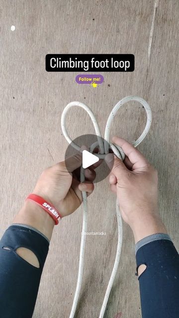 Mountain Ladka | Climbing foot loop a small rope ✅  . . . . . . . #knot #tyingtheknot #rope #instareels #like4likes #explore #viral #video #trending #li... | Instagram Climbing Knots, Rope Climbing, Climbing Rope, Viral Video, Climbing, Knot, A Small, Instagram