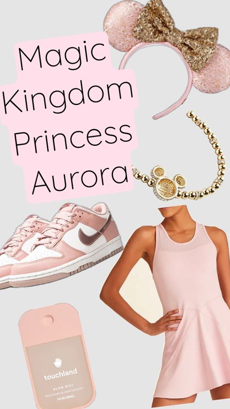 Magic Kingdom outfit inspired by Princess Aurora Princess Aurora Outfit Ideas, Disney Bound Aurora, Arora Disney, Aurora Outfit, Magic Kingdom Outfit, Disney Princess Inspired Outfits, Disney Park Outfit, Disney Outfits Women, Disney Fits