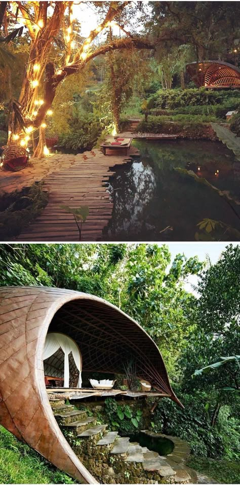 Bambu Indah Bali, Retreat Center Architecture, Bali Meditation Retreat, Healing Center Design Spaces, Glamping Interior Design, Retreat Center Ideas, Healing Center Architecture, Healing Center Design, Retreat Center Design