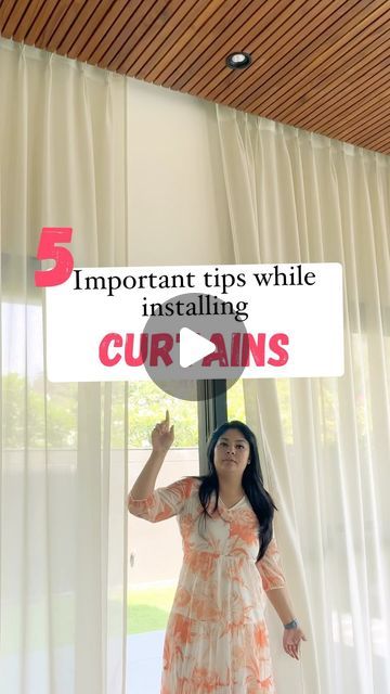 Sonika Khurana Sethi on Instagram: "5 important tips while installing Curtains! . . . . #curtains #designtips #interiordesigntips #coloraza #curtaindesign   (Curtain designs, curtain tips, curtain hanging, interior design tips)" Loft Living Room Decor, Industrial Loft Living Room, Curtain Tips, Luxury Curtains Living Room, Loft Living Room, Fake Window, Curtain Installation, House Elements, Curtain Hanging