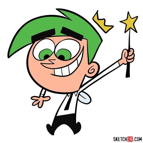 Fairly Oddparents, New Step, Fairly Odd Parents, Simple Sketch, Odd Parents, Learn How To Draw, To Draw, A Photo, Sketch