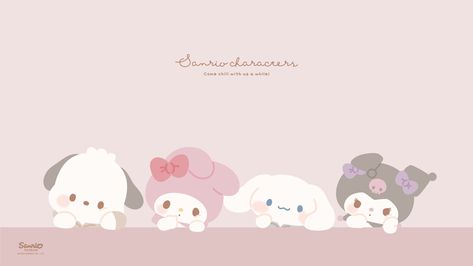 Pink Wallpaper Desktop, Pink Wallpaper Laptop, 컴퓨터 배경화면, Pink Wallpaper Hello Kitty, Rabbit Wallpaper, My Melody Wallpaper, Paper Cutouts, Cute Laptop Wallpaper, Iphone Wallpaper Kawaii