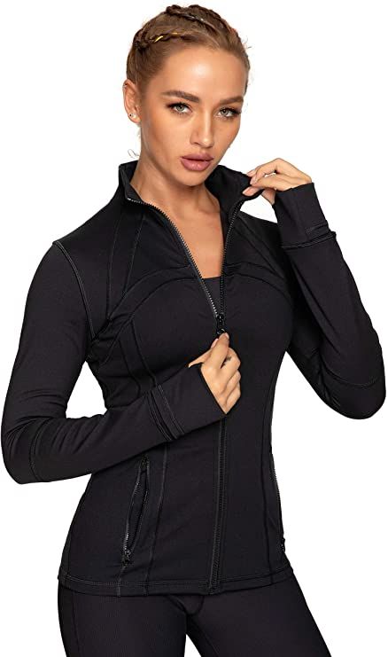 QUEENIEKE Women's Sports Define Jacket Slim Fit and Cottony-Soft Handfeel 60927 at Amazon Women’s Clothing store Womens Running Jacket, Sports Jackets Women, Yoga Jacket, Yoga Legging, Lululemon Define Jacket, Slim Fit Jackets, Lululemon Jacket, Sport Top, Running Jacket