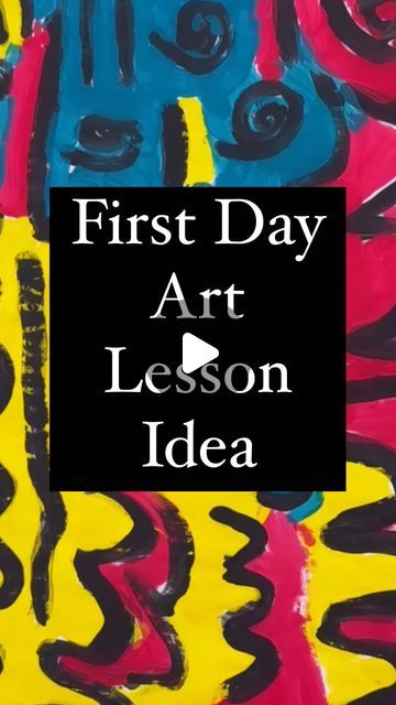 Nylah Khan on Instagram: "Gearing up to head back to school soon, as I know many of y’all are as well! And if you’re not, then pls look away!!!!   Here’s my first day art lesson with TK (you can do it with any lower grade)! I have probably been doing this lesson for 2 decades. It started as my go to lesson for kinder, but now I do another version of this with them! And yessssss, we bust out the paint on Day 1! It’s all so worth it, I promise!   On Day 1, students learn about the different kinds of lines after reading the book “Lines that Wiggle” and they get to paint the black lines!  On Day 2, students learn about primary colors and fill the rest of their painting with these colors in the negative space!  The results are truly unique and beautiful!   If you’re looking for more details, ch Different Kinds Of Lines, Art Classroom Organization, Kinds Of Lines, Book Lines, Painting Art Lesson, Black Lines, First Art, Art Lesson, Art Classroom