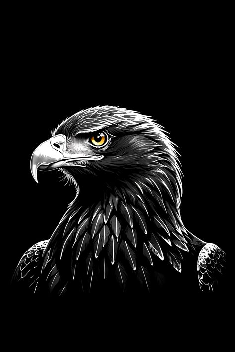 black and white, wildlife portrait, animals wallpaper, wildlife art, eagle, glowing eyes, bird, Eagle Portrait, Portrait Wallpaper, Medical Student Motivation, People Faces, Glowing Eyes, Drawing People Faces, Black Eagle, Background Images Hd, Cover Up Tattoos