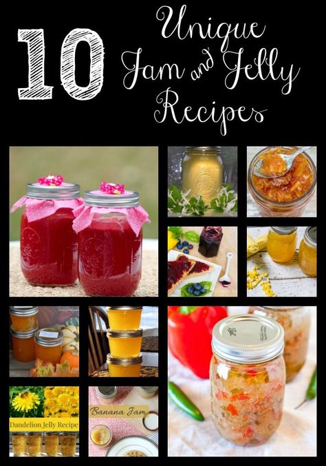 Looking for some unique jelly and jam recipes to make this summer? It's so much fun to create a jar of summer all on your own, and this post is full of some fabulously creative ideas! Honeysuckle Jelly, Pineapple Jam Recipe, Pineapple Jelly, Canning Jam Recipes, Banana Jam, Pumpkin Jam, Peach Jelly, Food Preserving, Pineapple Jam