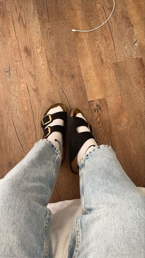 birkenstock ARIZONA BIG BUCKLE NARROW FIT Birkenstock Arizona Big Buckle, Arizona Big Buckle, Birkenstock Arizona, Birkenstock, Fashion Inspo Outfits, Arizona, Fashion Inspo, Buckle, Gold